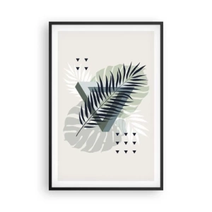 Plakat i sort ramme - Natur og geometri - to ordener? - 61x91 cm