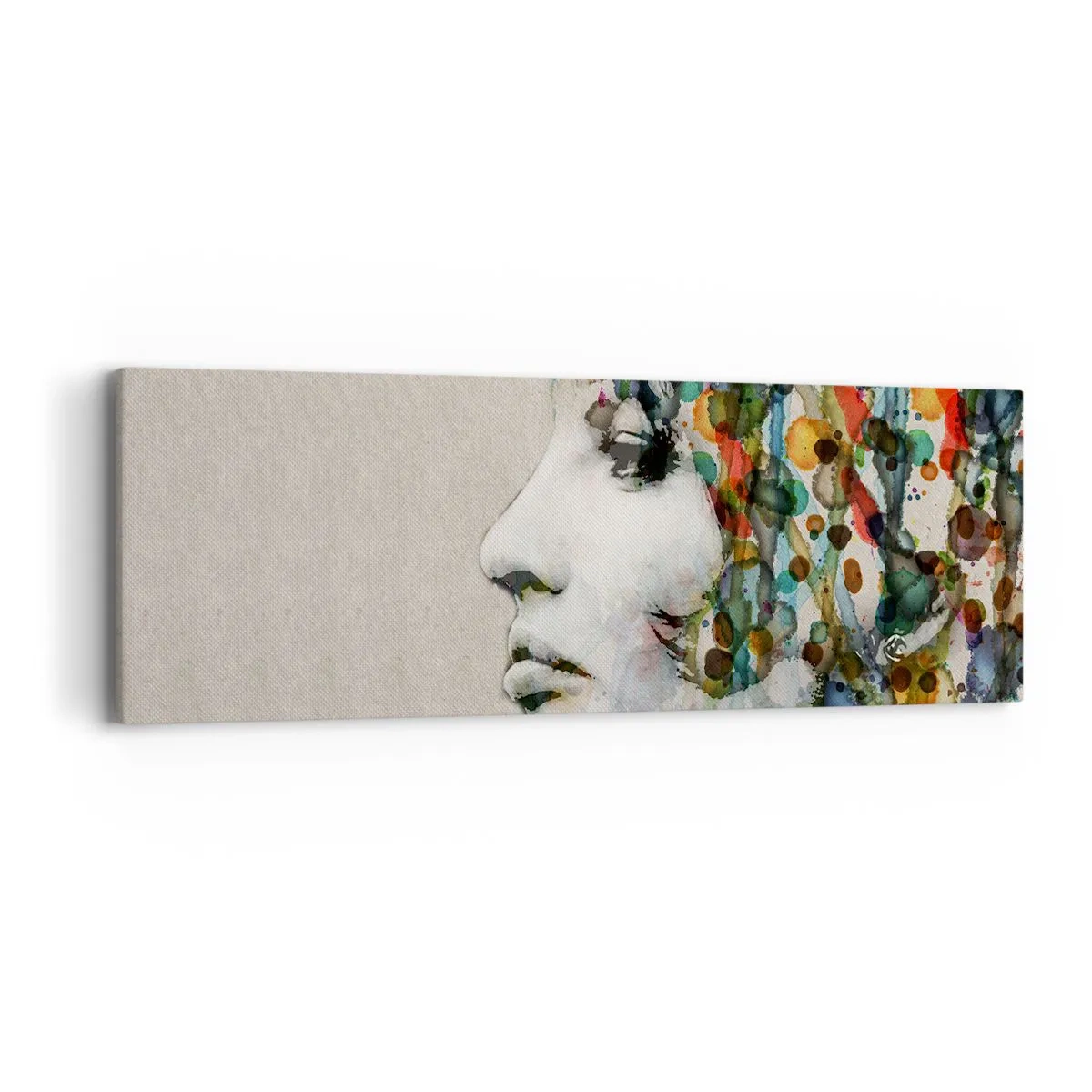 Lærredstryk - Billede på lærred - Hun kom ud af den grå - 90x30 cm
