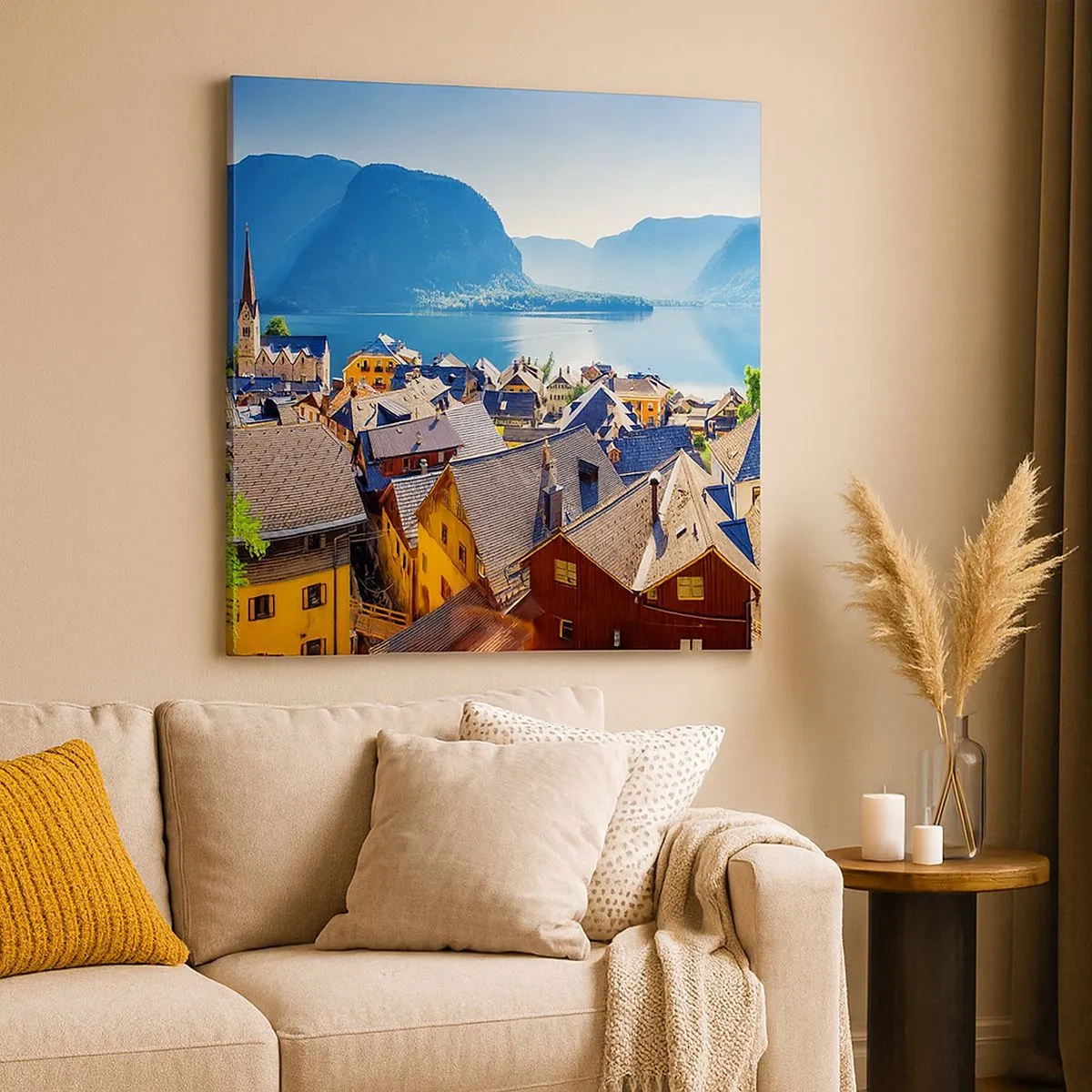 Lærredstryk - Billede på lærred - Det kunne ikke være mere malerisk - 30x30 cm