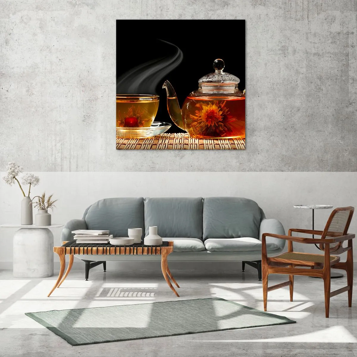 Billede på glas - Magien og kunsten at brygge te - 60x60 cm