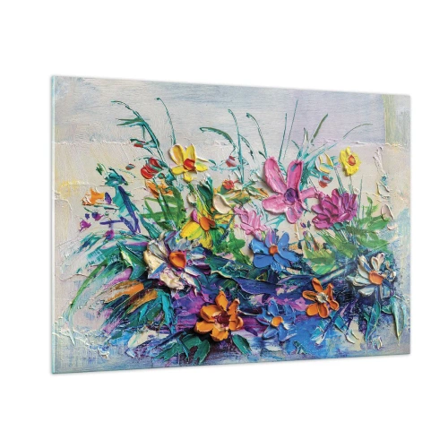 Billede på glas - Overhovedet ikke et stilleben - 100x70 cm