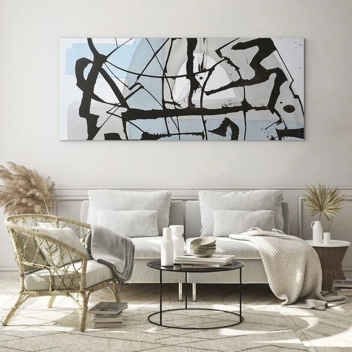 Billede på glas - Ikke desto mindre blå - 120x50 cm