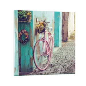 Billede på glas - Jeg vender tilbage om lidt - 30x30 cm