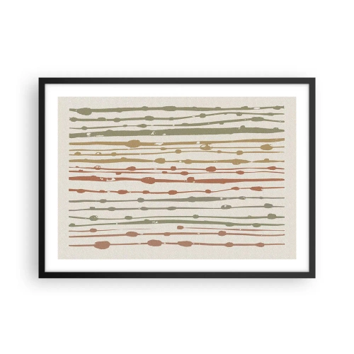 Plakat i sort ramme - Musikalsk farvenotation - 70x50 cm