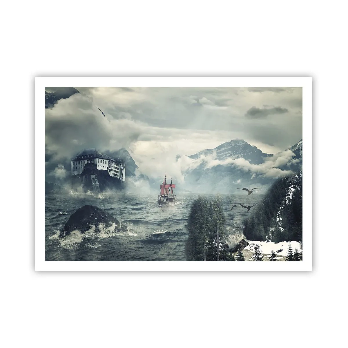 Plakat - På magiske vande - 100x70 cm