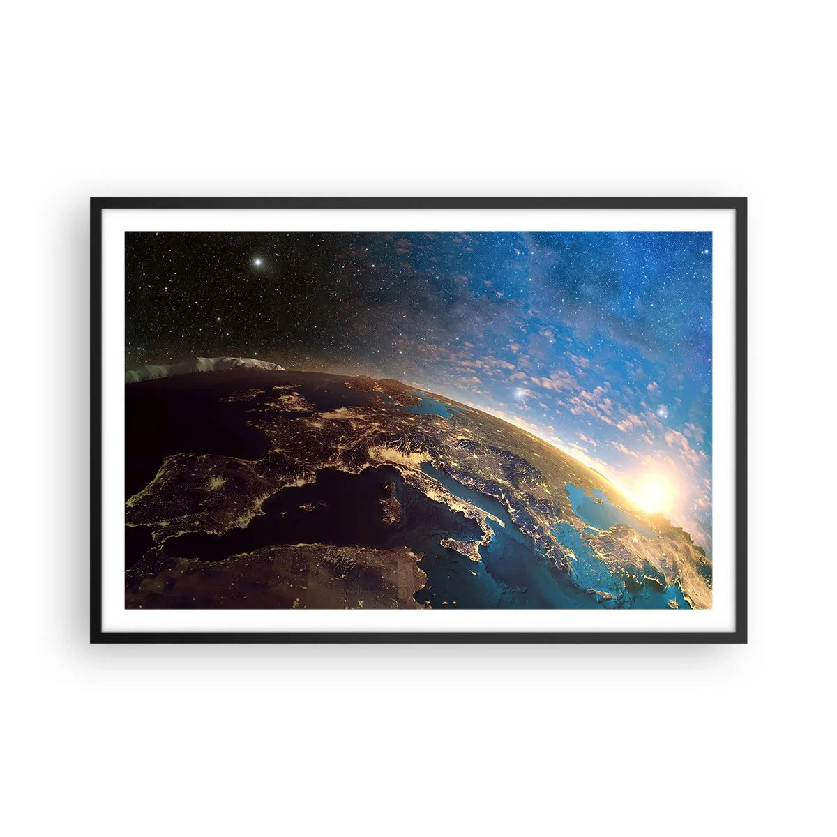 Plakat i sort ramme - Lad os se på hinanden på afstand - 91x61 cm