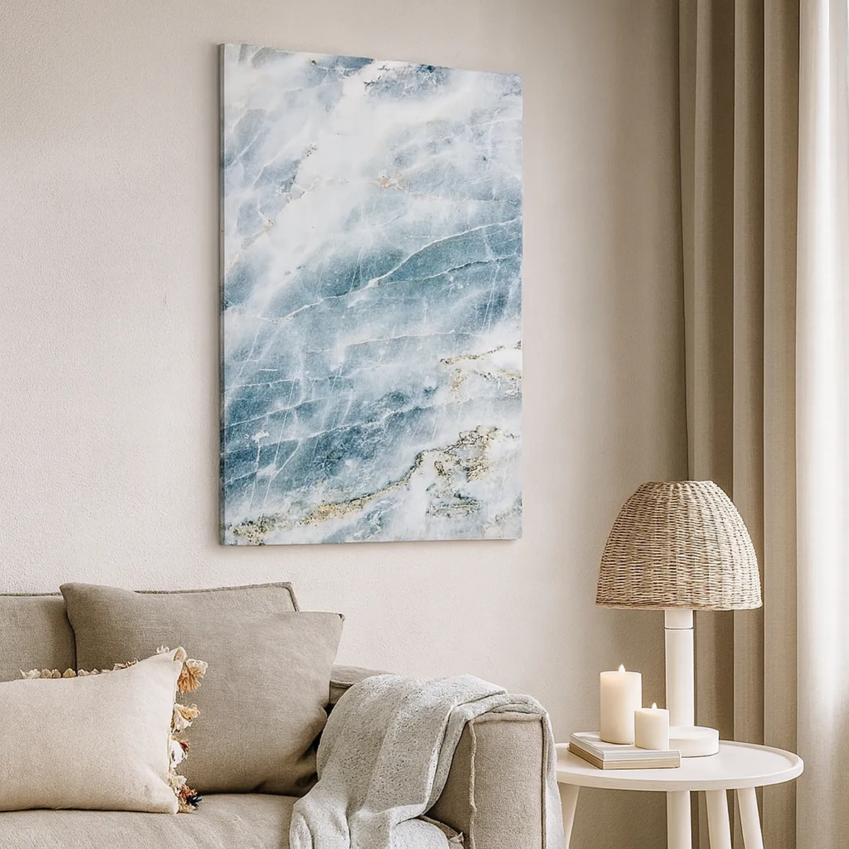 Lærredstryk - Billede på lærred - Isverden - 50x70 cm