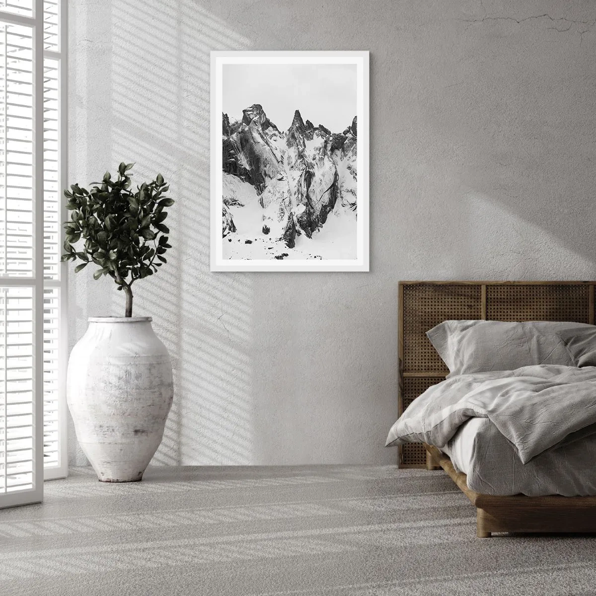 Plakat i hvid ramme - Granit truende højderyg - 30x40 cm