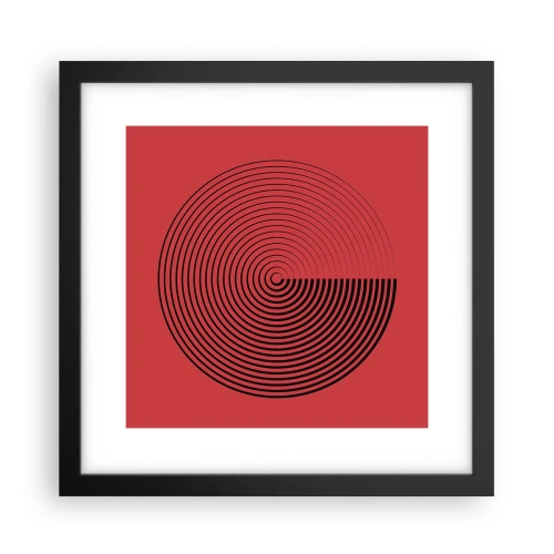 Plakat i sort ramme - Cirkulær bevægelse - 30x30 cm