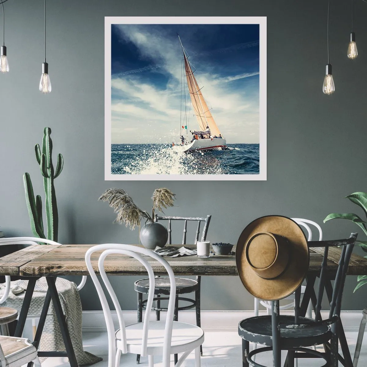 Plakat - De kan ikke indhente os! - 50x50 cm