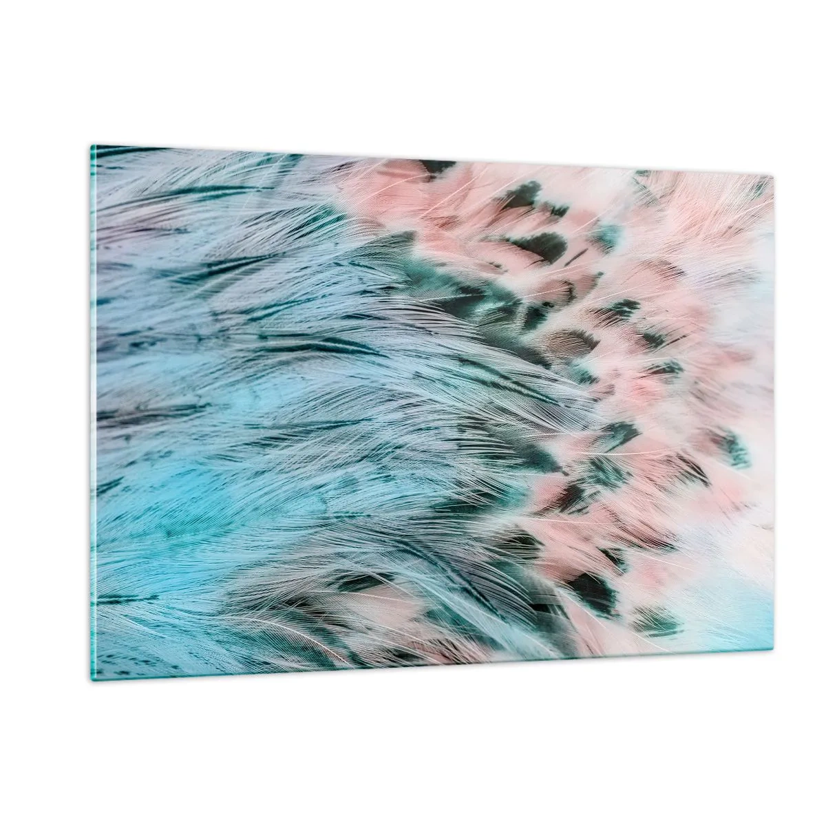 Billede på glas - Safir lyserød fnug - 120x80 cm