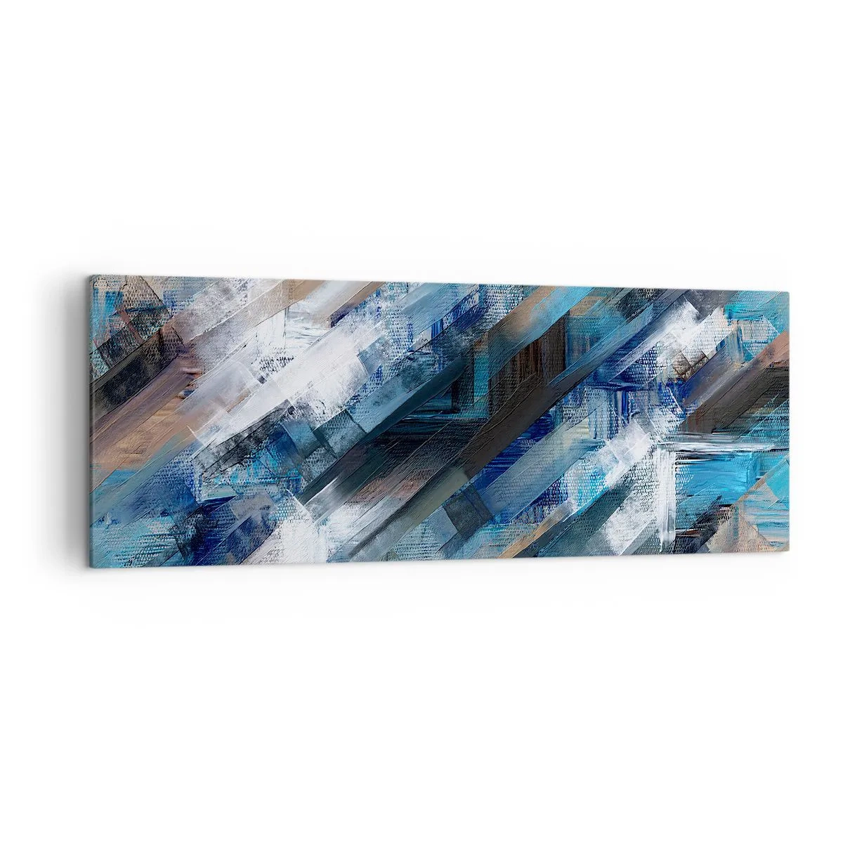 Lærredstryk - Billede på lærred - På en blå skråning - 140x50 cm