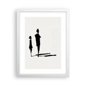 Plakat i hvid ramme - Sikkert sammen? - 30x40 cm