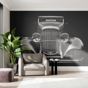 Fototapet Premium Sand - En sand genelman - Retro, Bil, Klassisk - 100x70 cm