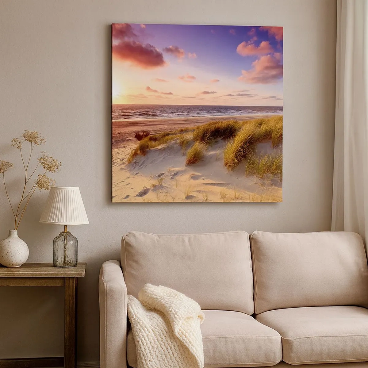 Lærredstryk - Billede på lærred - Luften dufter allerede af sommer - 30x30 cm