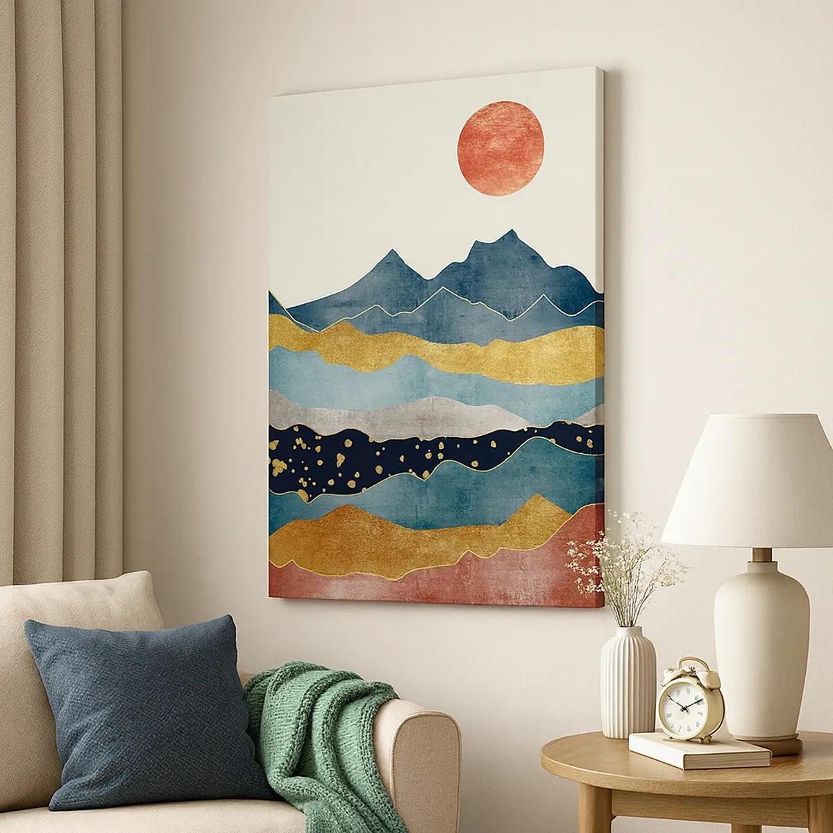 Lærredstryk - Billede på lærred - Et tværsnit af verden - 50x70 cm