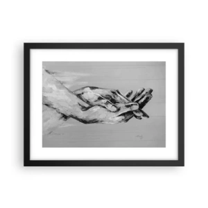 Plakat i sort ramme - Begyndelsen ... - 40x30 cm