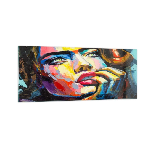 Billede på glas - Drømme som fugle svæver gennem himlen - 100x40 cm