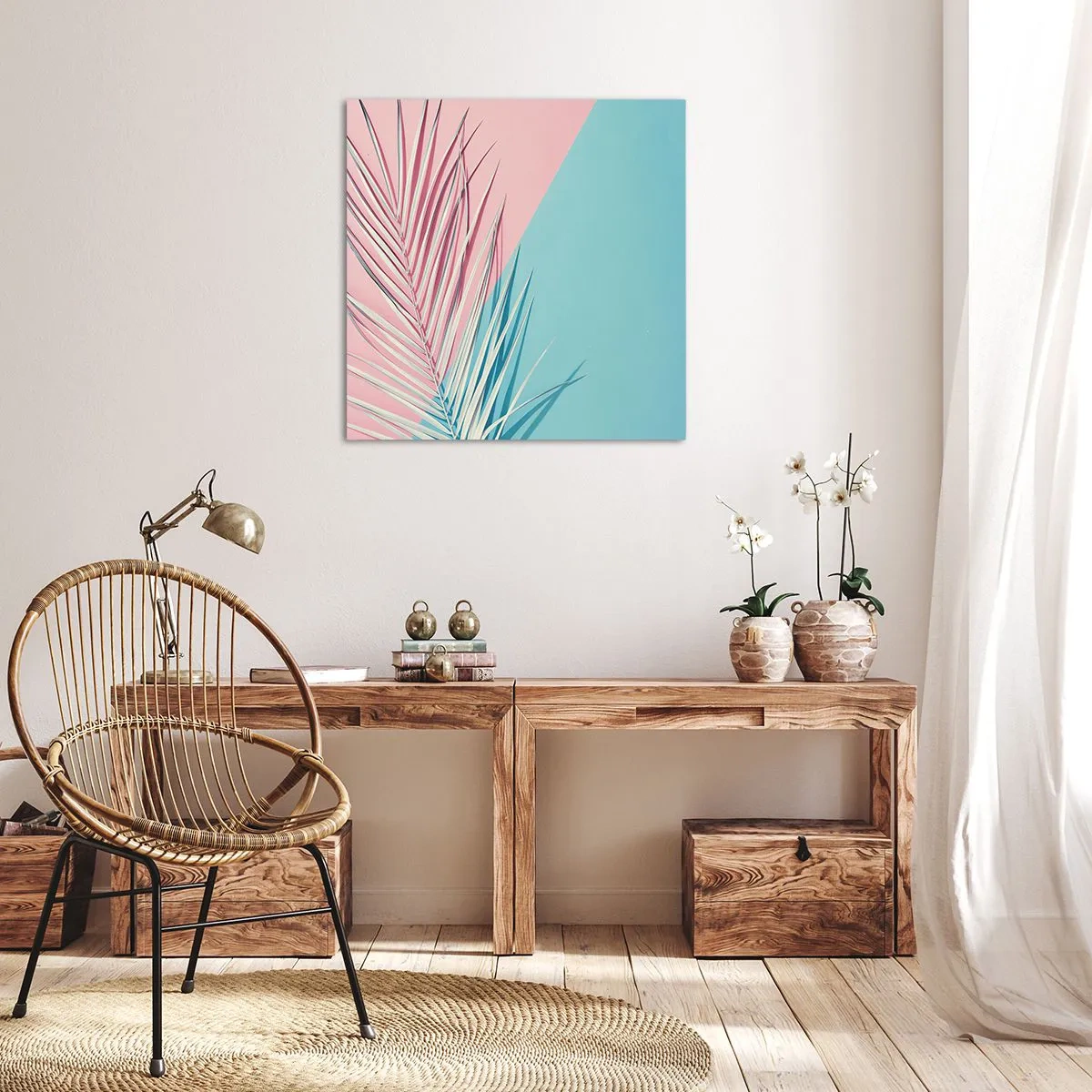 Lærredstryk - Billede på lærred - Tropisk indtryk - 50x50 cm