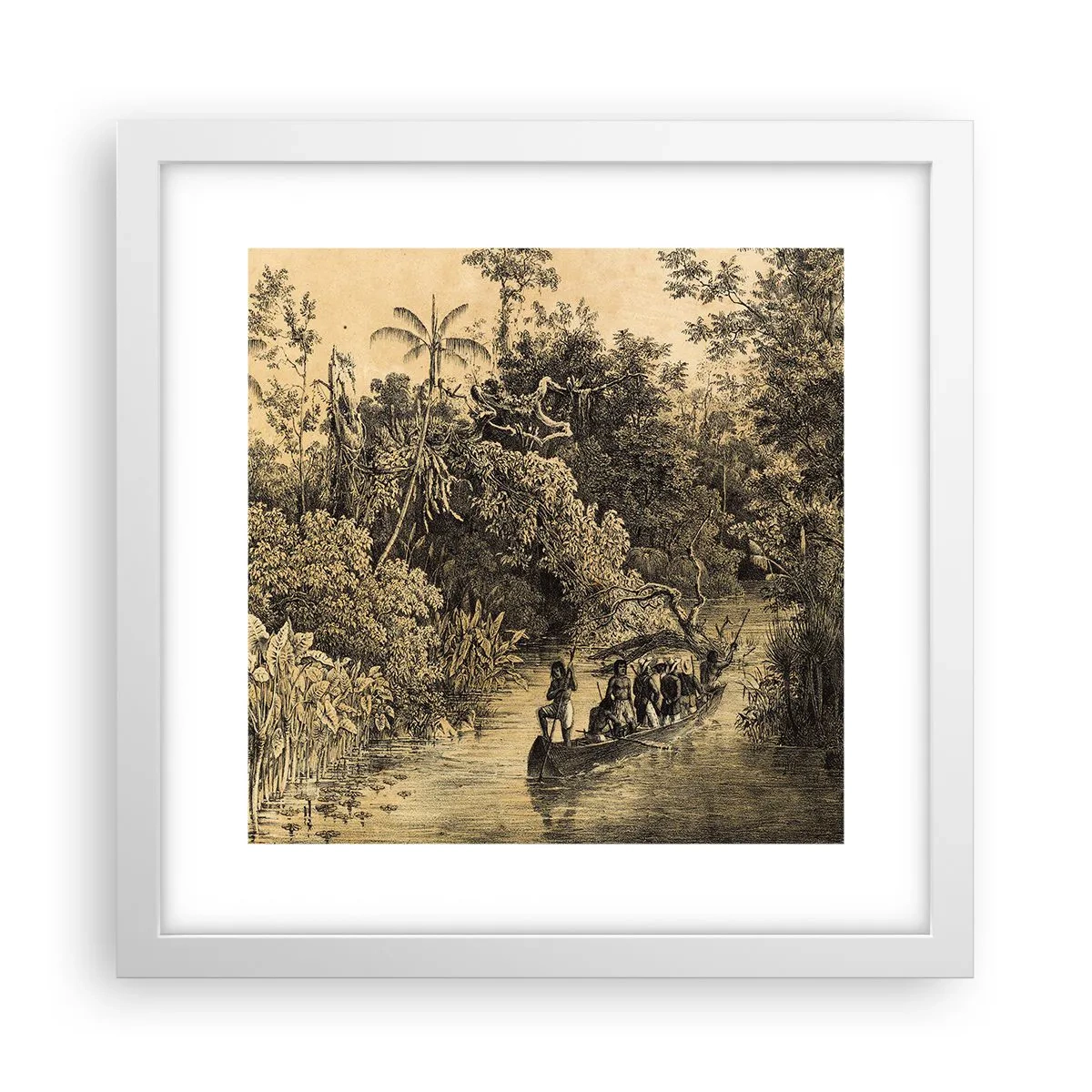 Plakat i hvid ramme - Rejsen til kilden - 30x30 cm