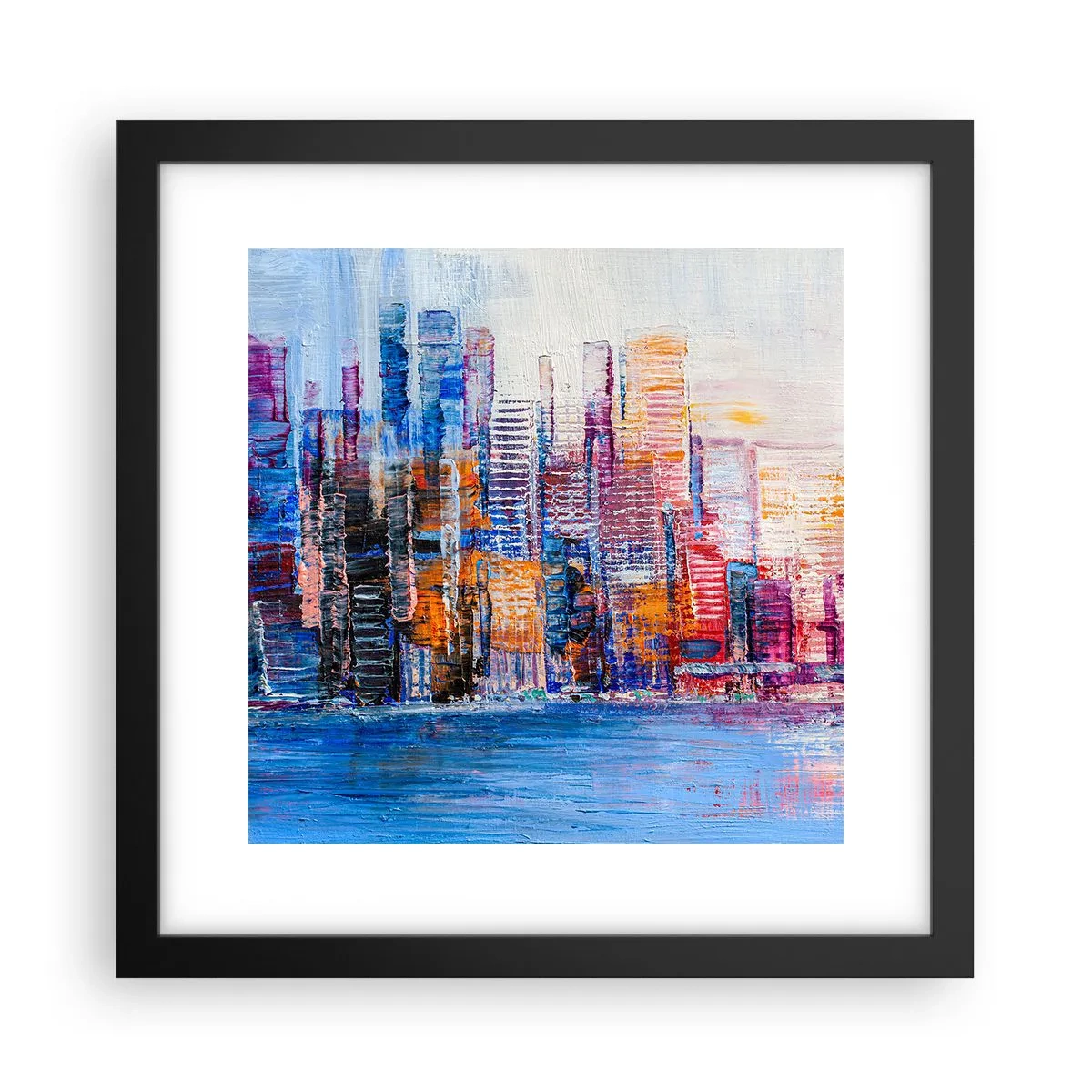 Plakat i sort ramme - En glad metropol - 30x30 cm