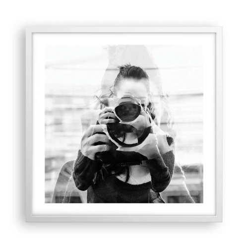 Plakat i hvid ramme - Skaber og materiale - 50x50 cm