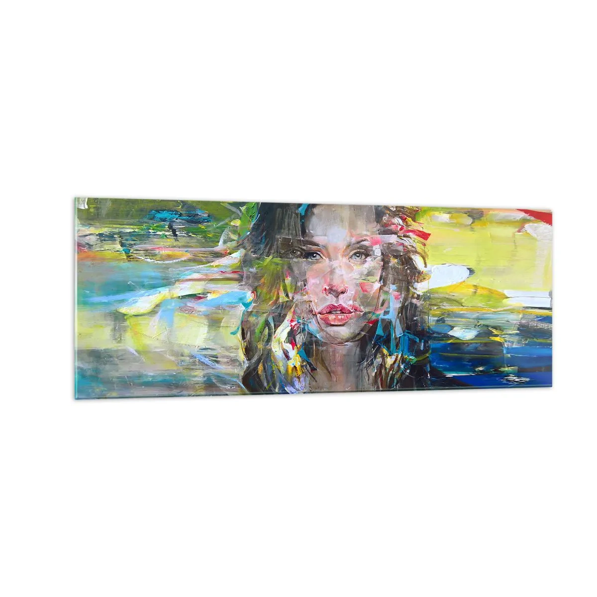 Billede på glas - Bag lufttæppet - 140x50 cm