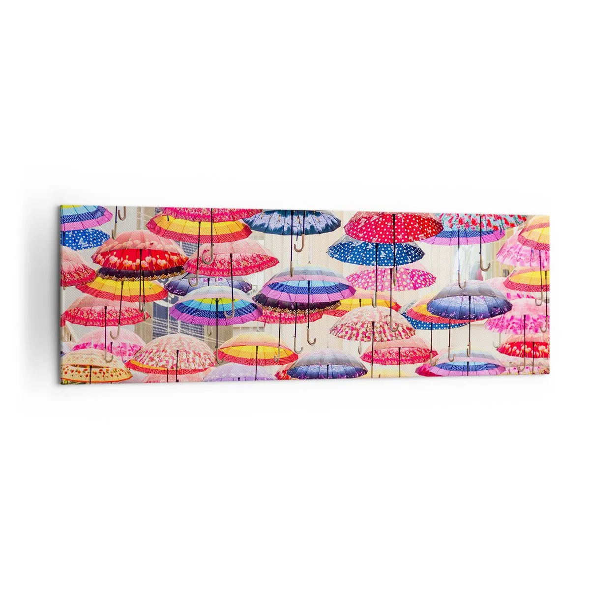 Lærredstryk - Billede på lærred - Engen i byen - 160x50 cm