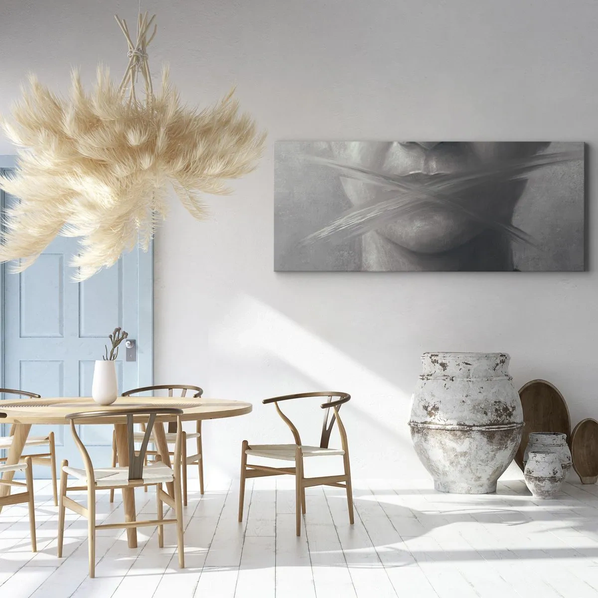 Lærredstryk - Billede på lærred - Ikke et ord - 120x50 cm