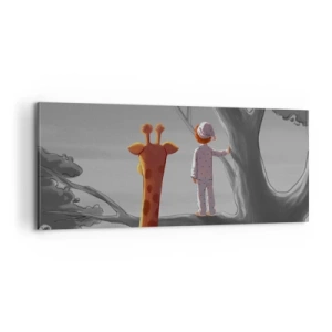 Lærredstryk - Billede på lærred - Det sker virkelig - 100x40 cm