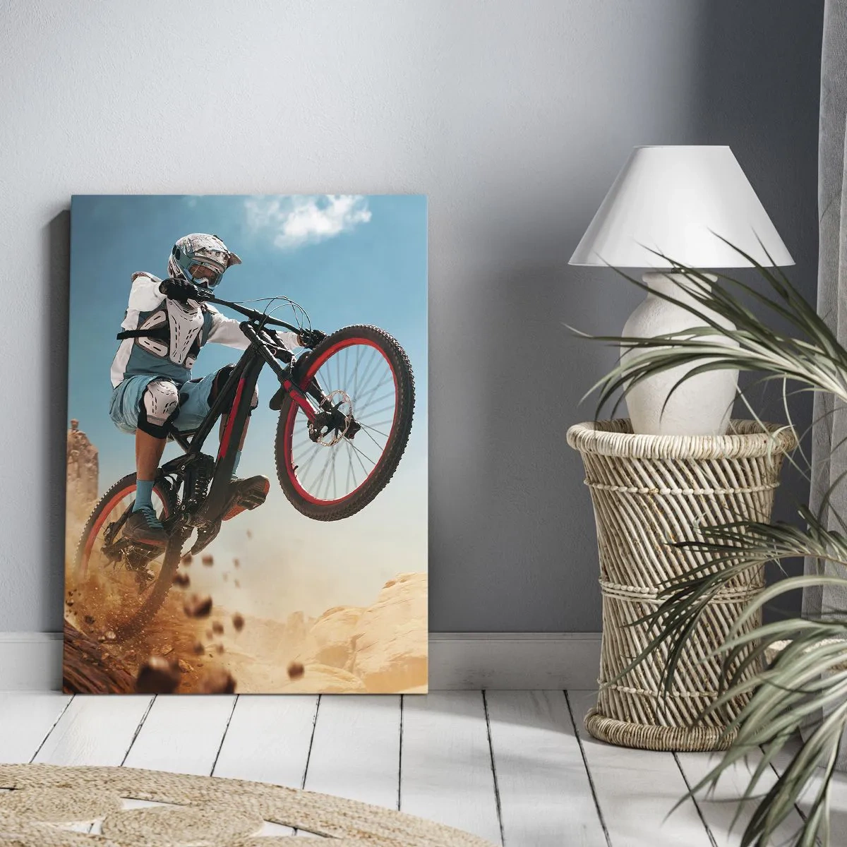 Lærredstryk - Billede på lærred - Cykel-dæmonisk galskab - 50x70 cm