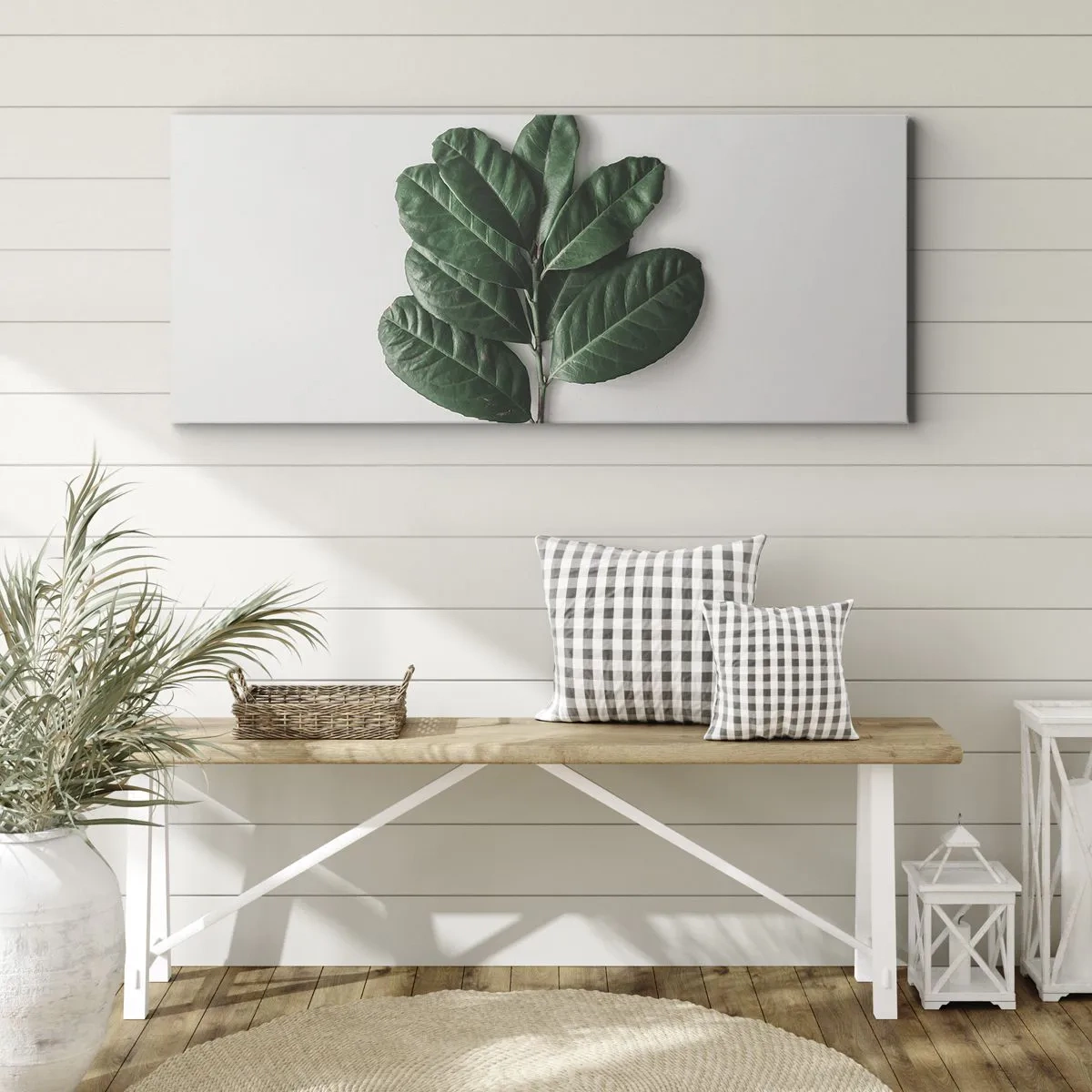 Lærredstryk - Billede på lærred - Tegning af selve naturen - 120x50 cm