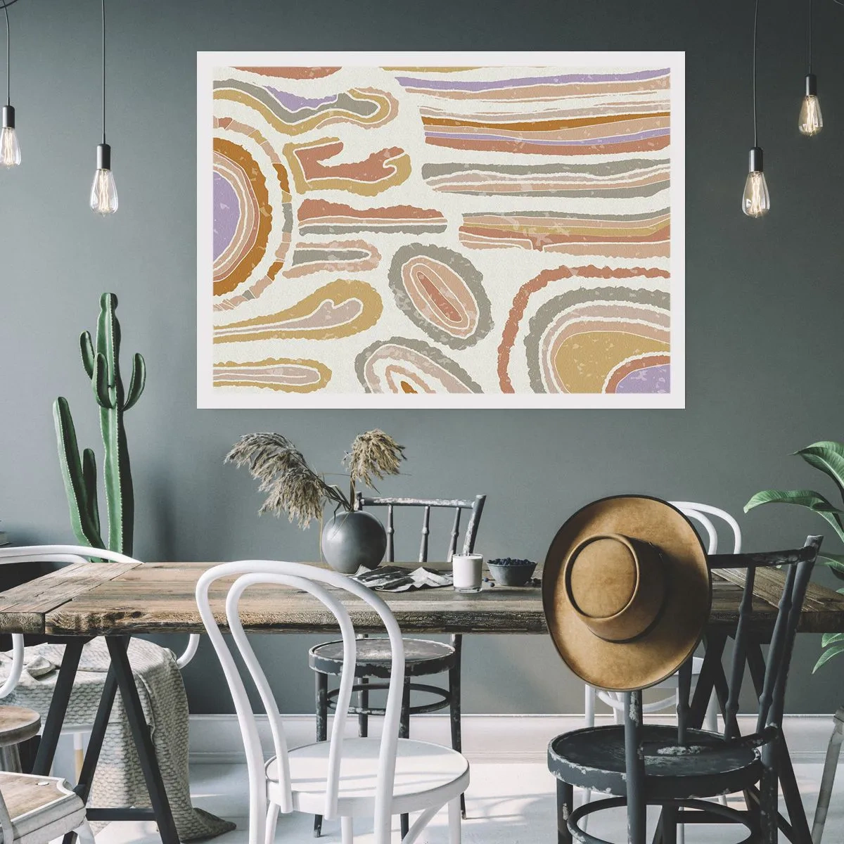 Plakat - Farverige tværsnit - 40x30 cm