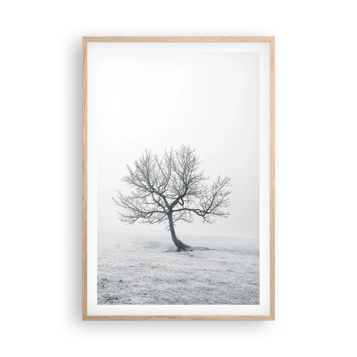 Plakat i ramme af lyst egetræ - Mod intetheden - 61x91 cm