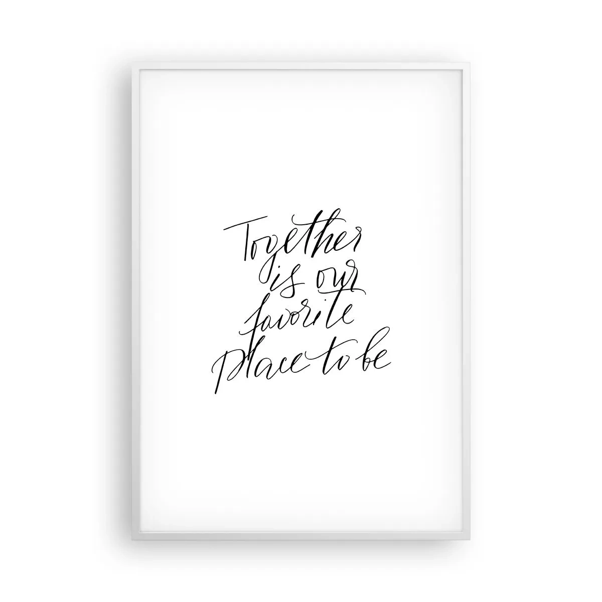 Plakat i hvid ramme - Føler du det også? - 70x100 cm