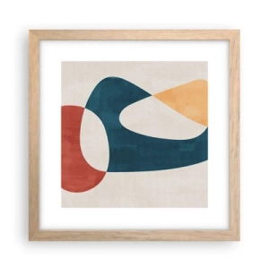 Plakat i ramme af lyst egetræ - Påvirkninger og metamorfoser - 30x30 cm