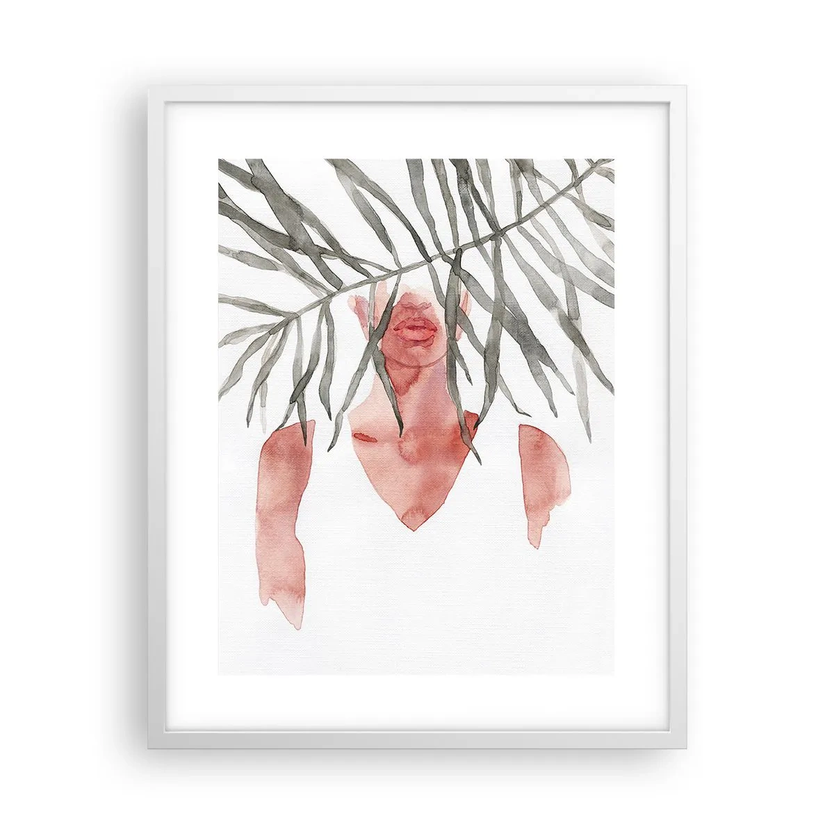 Plakat i hvid ramme - Tropernes dame - 40x50 cm