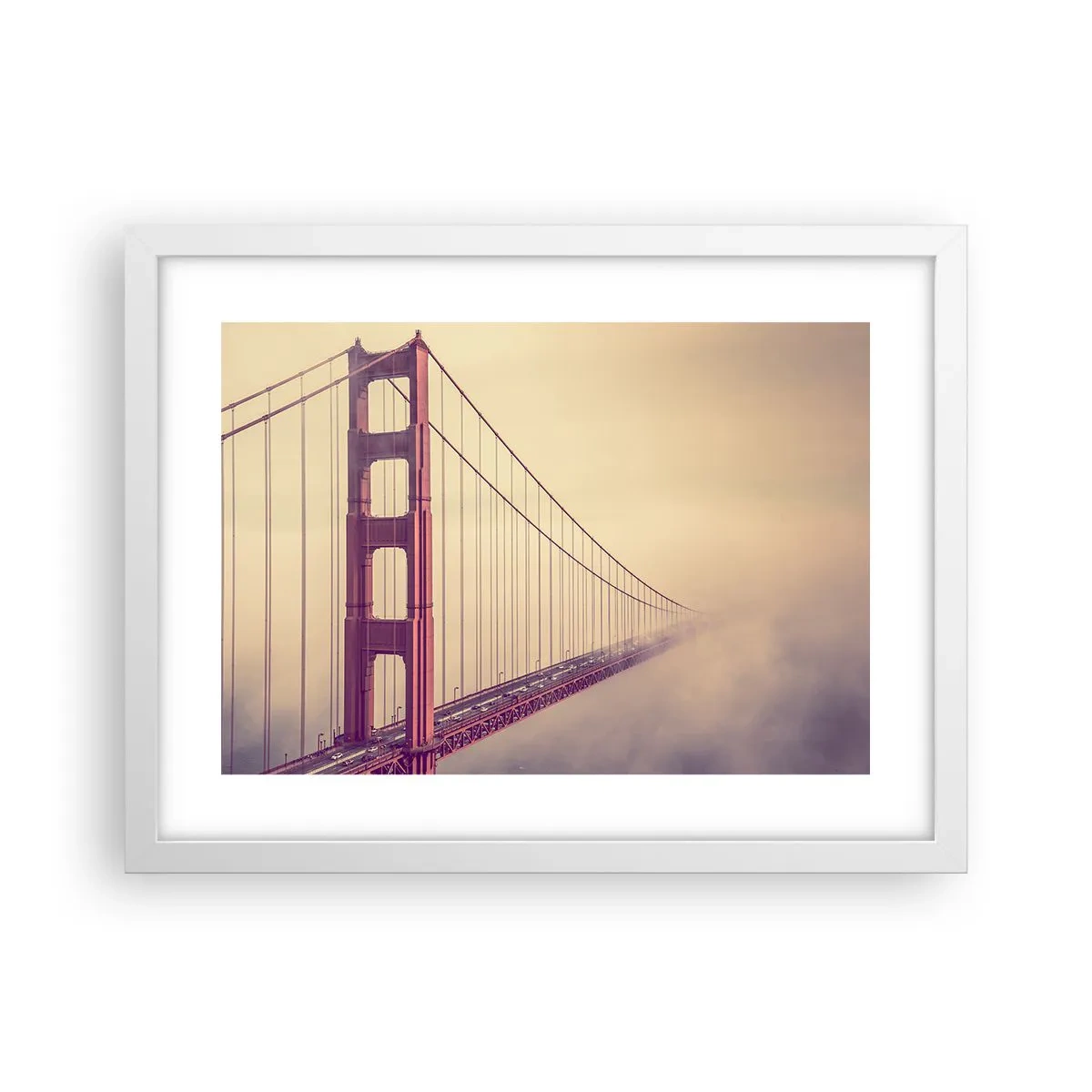 Plakat i hvid ramme - Mellem himmel og jord - 40x30 cm