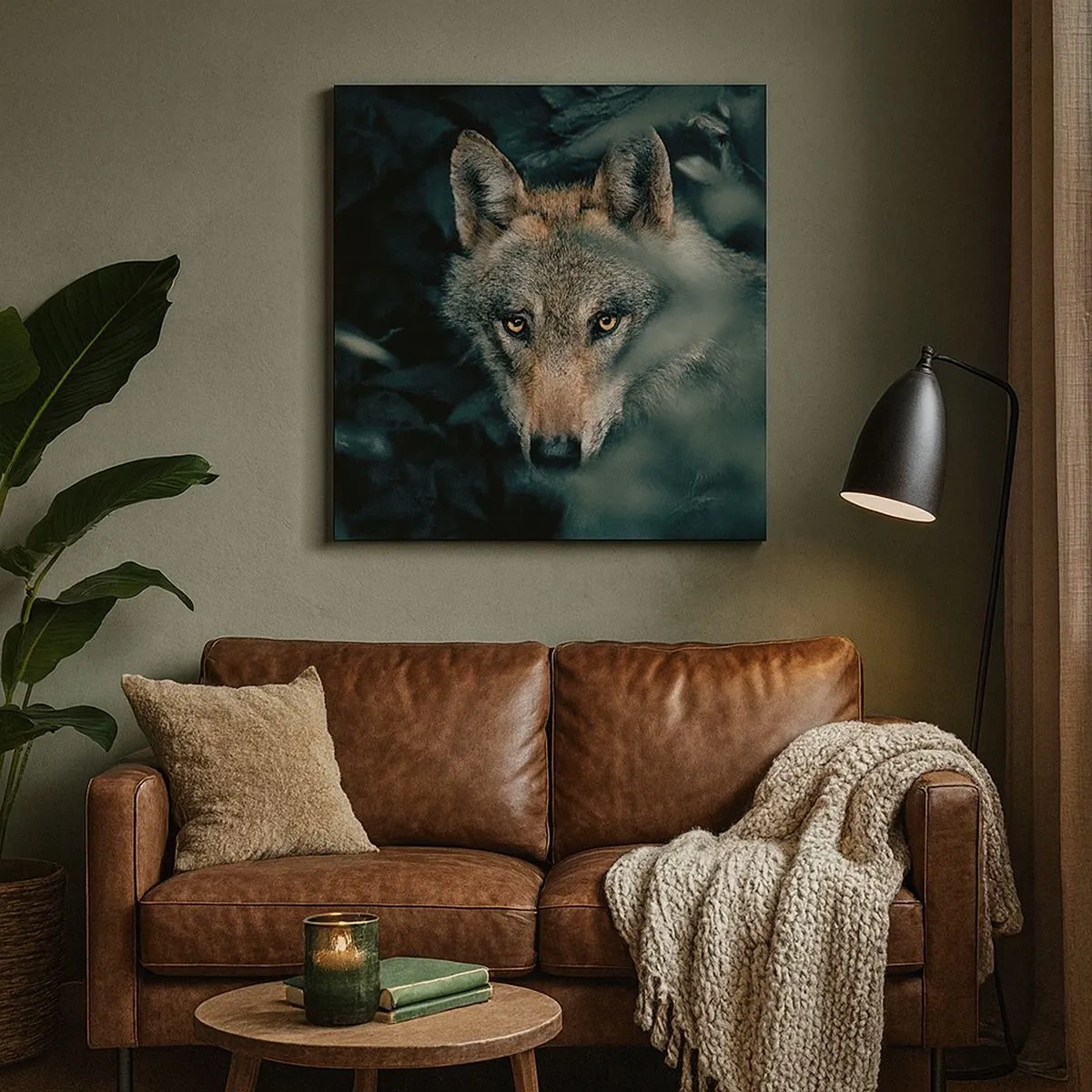 Lærredstryk - Billede på lærred - Jæger - 30x30 cm