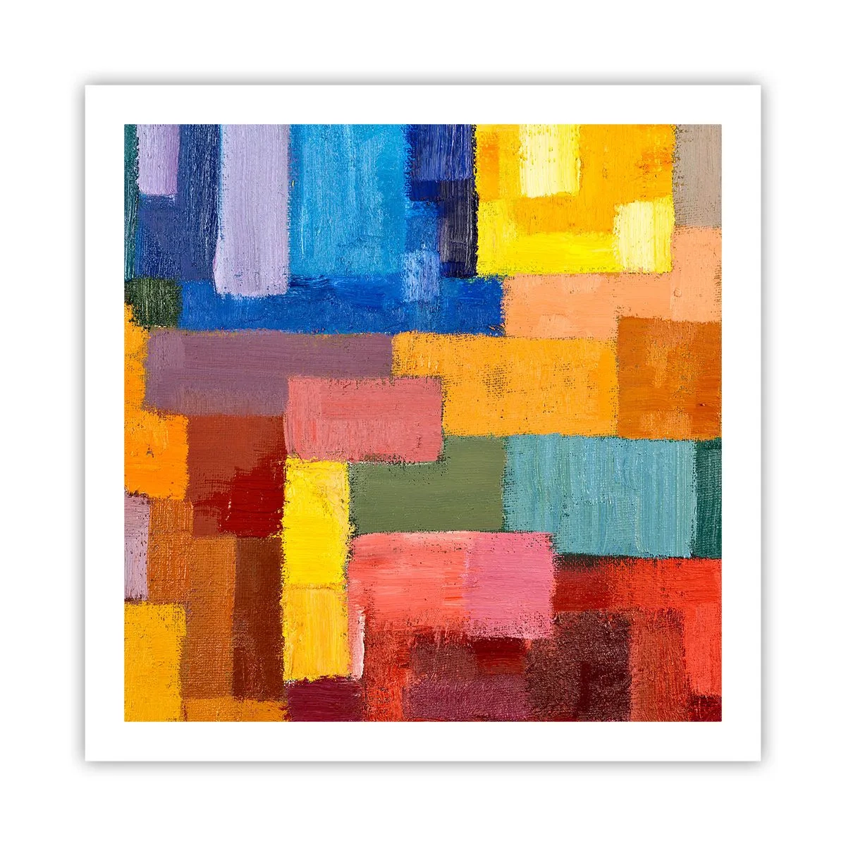 Plakat - Hver især forskellige, alle farverige - 60x60 cm