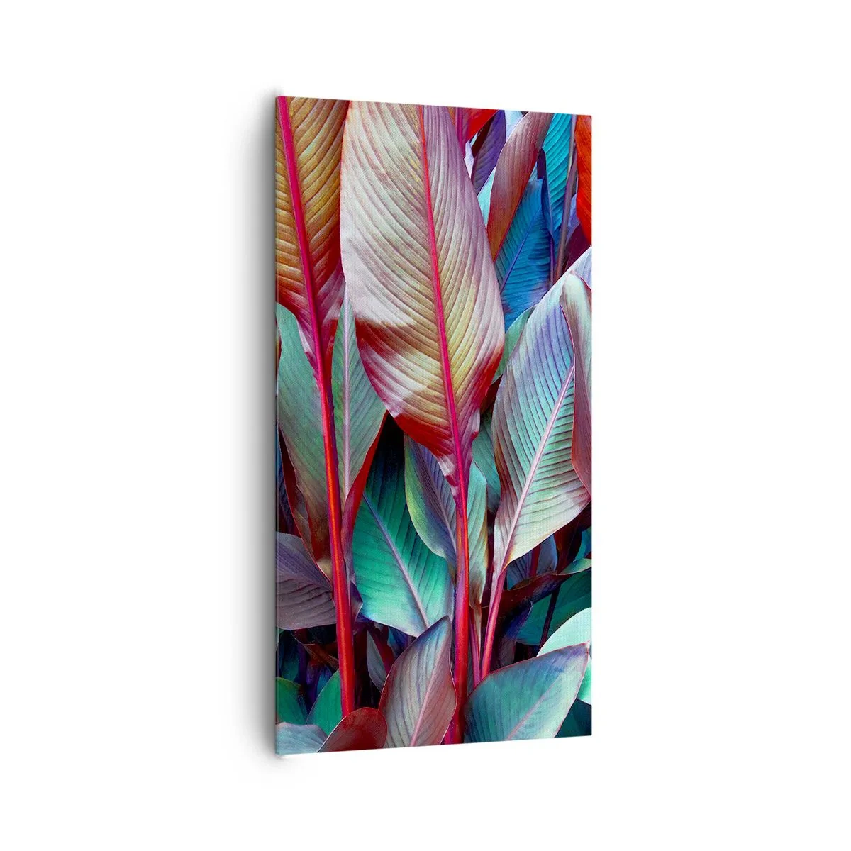Lærredstryk - Billede på lærred - Farverigt krat - 65x120 cm