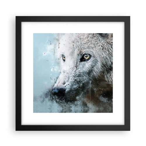 Plakat i sort ramme - Mød ulvesjælen - 30x30 cm