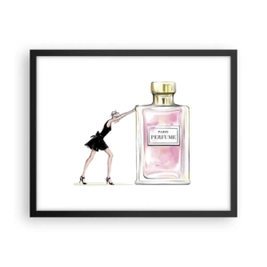 Plakat i sort ramme - Essensen af kvindelighed - 50x40 cm