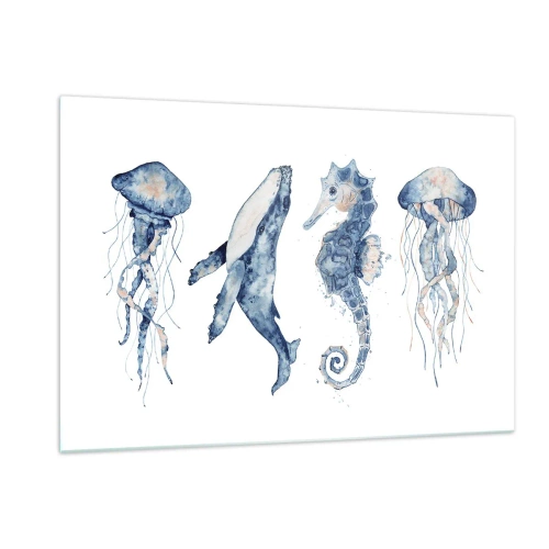Billede på glas - Havets vidundere - 120x80 cm