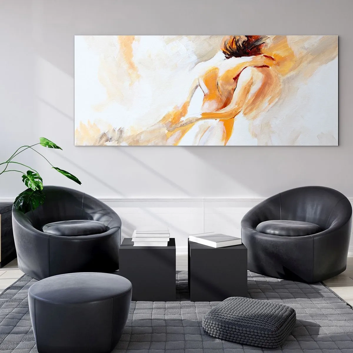 Billede på glas - I himlen af nærhed - 100x40 cm