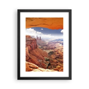 Plakat i sort ramme - Udskåret af naturen selv - 30x40 cm