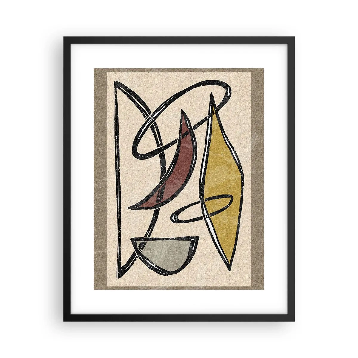 Plakat i sort ramme - Vertikaler og niveauer - 40x50 cm