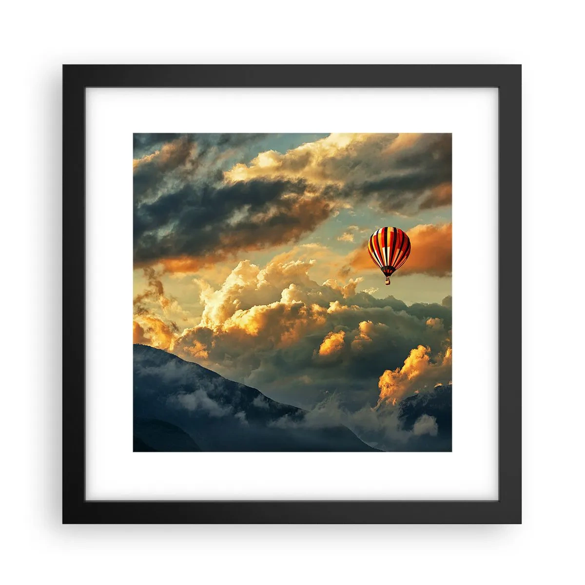 Plakat i sort ramme - Jeg går, fordi jeg vil - 30x30 cm