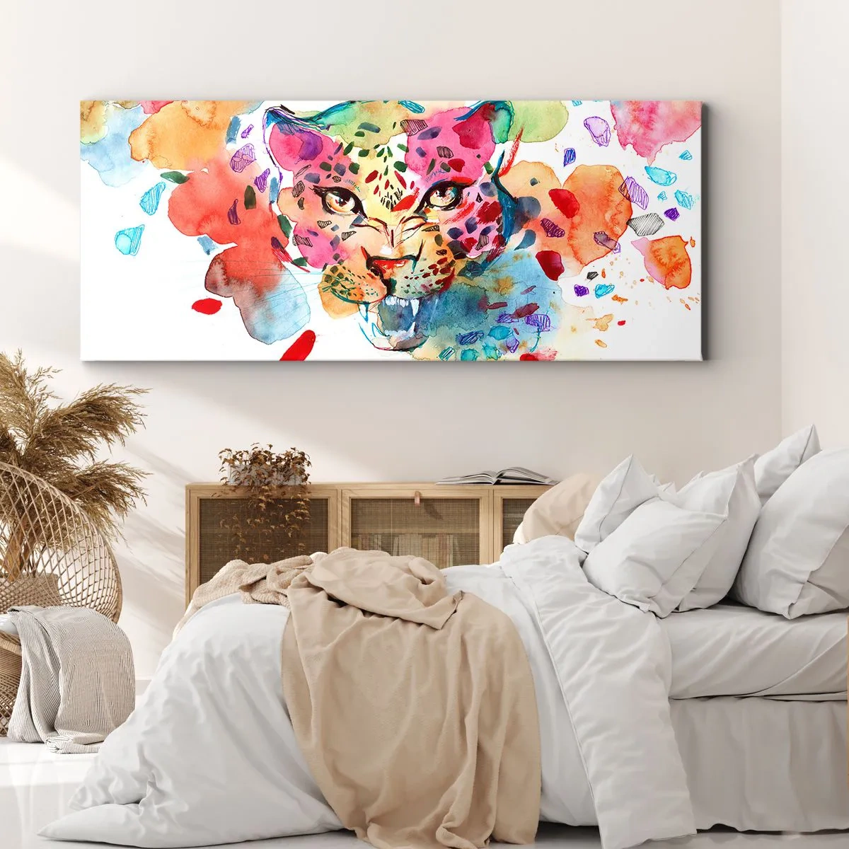 Lærredstryk - Billede på lærred - Skønheden og udyret - 140x50 cm