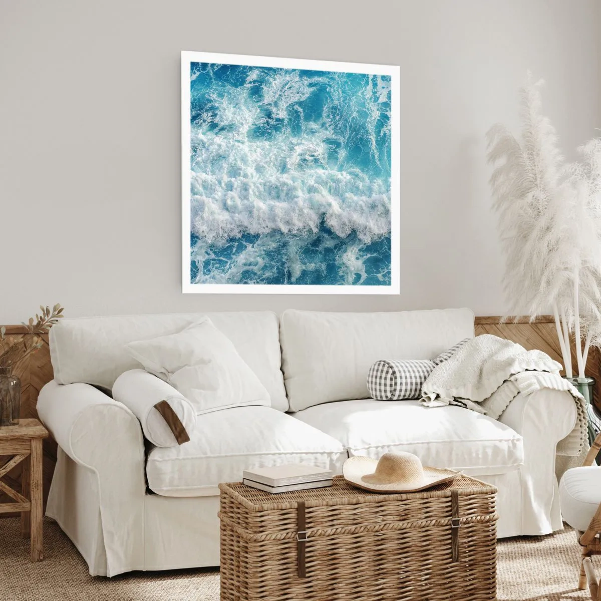 Plakat - Glædeligt og i spring - 30x30 cm